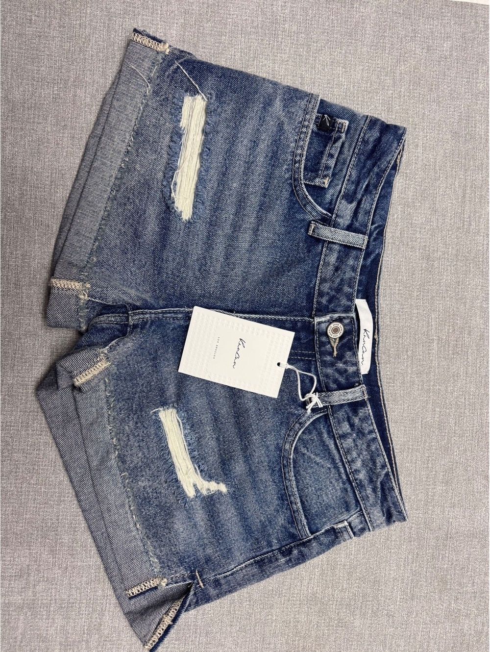 KanCan Blue Distressed Denim Jean Shorts